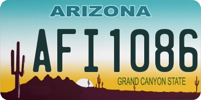 AZ license plate AFI1086