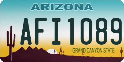 AZ license plate AFI1089