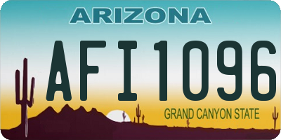AZ license plate AFI1096