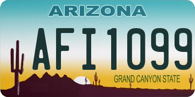 AZ license plate AFI1099