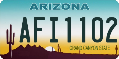 AZ license plate AFI1102