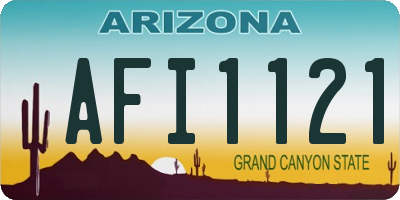 AZ license plate AFI1121