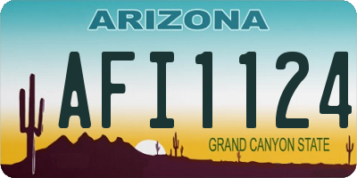 AZ license plate AFI1124