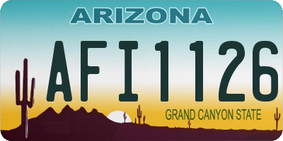 AZ license plate AFI1126