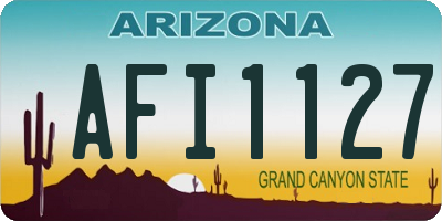 AZ license plate AFI1127