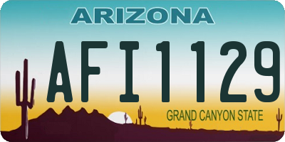 AZ license plate AFI1129