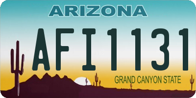 AZ license plate AFI1131