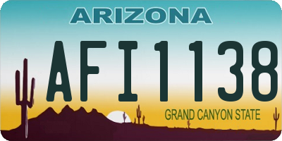 AZ license plate AFI1138