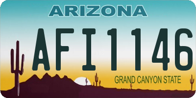 AZ license plate AFI1146