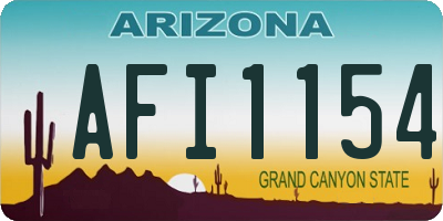AZ license plate AFI1154