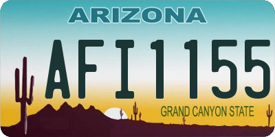 AZ license plate AFI1155