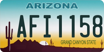 AZ license plate AFI1158
