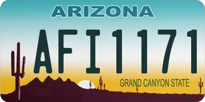 AZ license plate AFI1171