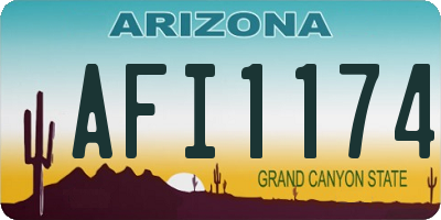 AZ license plate AFI1174