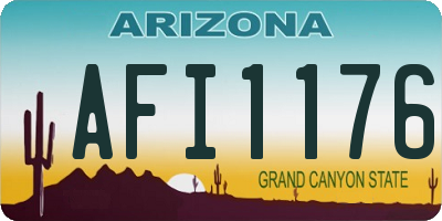 AZ license plate AFI1176
