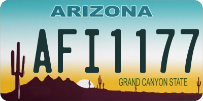 AZ license plate AFI1177