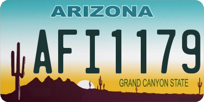 AZ license plate AFI1179