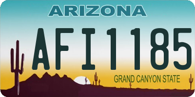 AZ license plate AFI1185