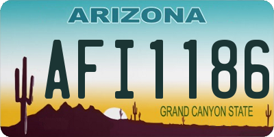 AZ license plate AFI1186