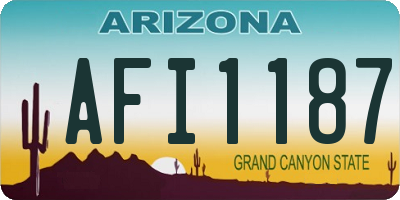 AZ license plate AFI1187