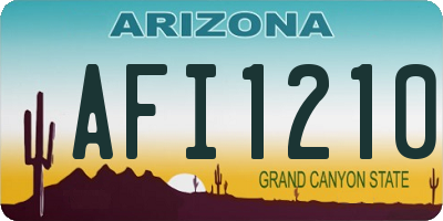 AZ license plate AFI1210