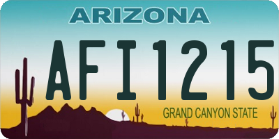 AZ license plate AFI1215