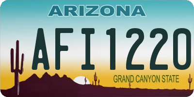AZ license plate AFI1220