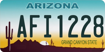 AZ license plate AFI1228