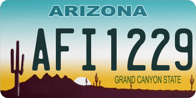 AZ license plate AFI1229