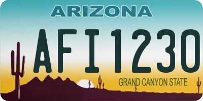 AZ license plate AFI1230