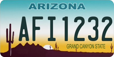 AZ license plate AFI1232