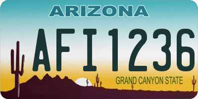 AZ license plate AFI1236