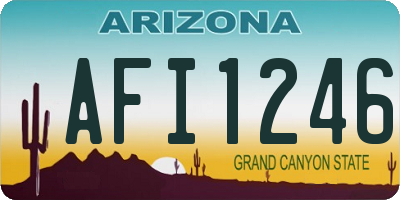 AZ license plate AFI1246