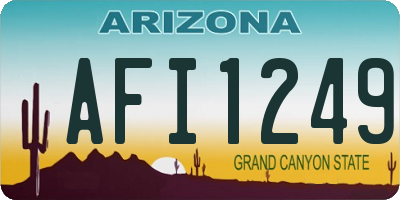 AZ license plate AFI1249