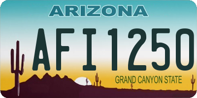 AZ license plate AFI1250
