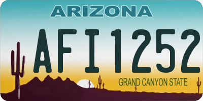 AZ license plate AFI1252