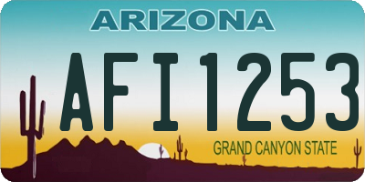 AZ license plate AFI1253