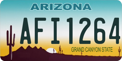 AZ license plate AFI1264