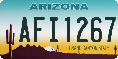 AZ license plate AFI1267