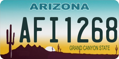 AZ license plate AFI1268