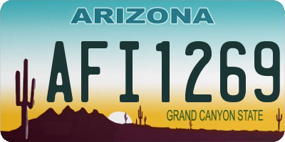 AZ license plate AFI1269