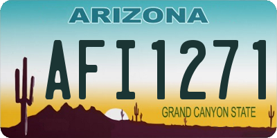 AZ license plate AFI1271