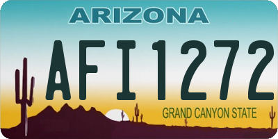AZ license plate AFI1272