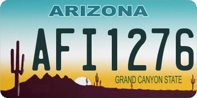 AZ license plate AFI1276