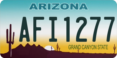 AZ license plate AFI1277