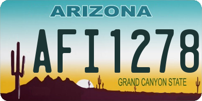 AZ license plate AFI1278