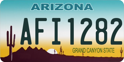 AZ license plate AFI1282