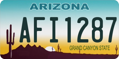 AZ license plate AFI1287