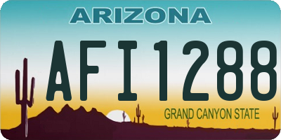 AZ license plate AFI1288
