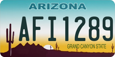 AZ license plate AFI1289